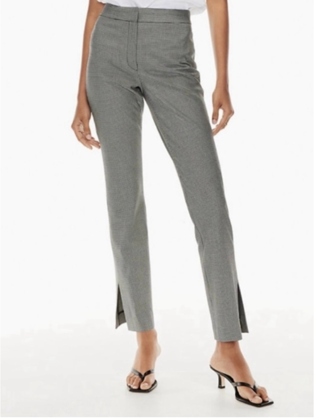 Babaton Numero Pant Black Houndstooth Size 6 Aritzia